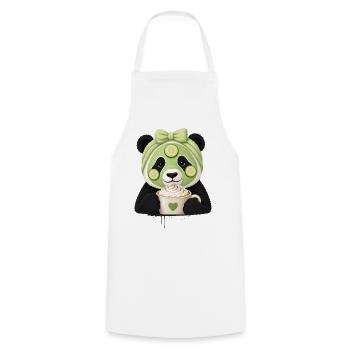 Panda Beauty & Selfcare Motiv  - Kochschürze - Weiß - Vorne - AI Model Male 185 dark (185cm)
