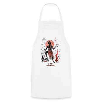 EXU - Tablier de cuisine - blanc - Devant - AI Model Male 185 dark (185cm)