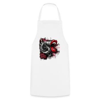Turbo Boost Streetwear - Kochschürze - Weiß - Vorne - AI Model Male 185 dark (185cm)