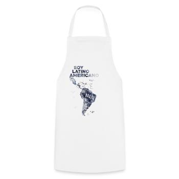 Latin America Map  - Cooking Apron - white - Front - AI Model Male 185 dark (185cm)