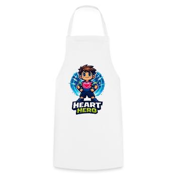 Heroine or heroine of all hearts - Cooking Apron - white - Front - AI Model Male 185 dark (185cm)