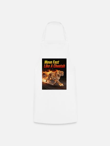 Cheetah-fast firewalk - Cooking Apron - white