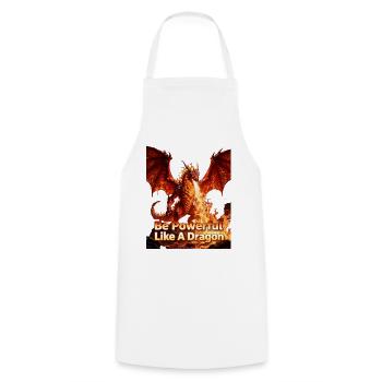 Be as powerful as a dragon - Cooking Apron - white - Front - AI Model Male 185 dark (185cm)