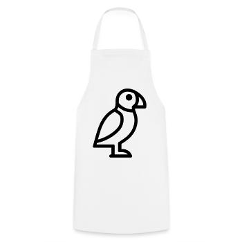 Papageitaucher-Seevogel - Kochschürze - Weiß - Vorne - AI Model Male 185 dark (185cm)
