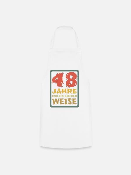 Weisheit 48 - Kochschürze - Weiß