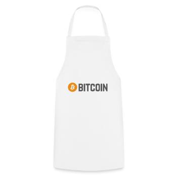 Bitcoin (Bitcoin) - Kochschürze - Weiß - Vorne - AI Model Male 185 dark (185cm)