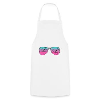 Sunglasses with map of the island of Mallorca - Cooking Apron - white - Front - AI Model Male 185 dark (185cm)