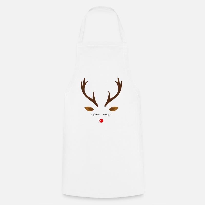 Bois de Noël de renne - Tablier de cuisine - blanc
