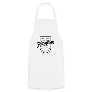 Handyman - Fixologist Original - Cooking Apron - white - Front - AI Model Male 185 dark (185cm)