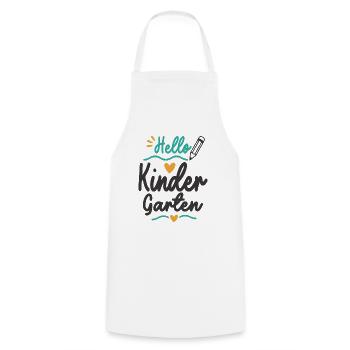 Hello Kindergarten Back To School Teacher Student - Cooking Apron - white - Front - AI Model Male 185 dark (185cm)