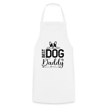 The Best Dog Daddy Dog Father Dog Sayings - Cooking Apron - white - Front - AI Model Male 185 dark (185cm)