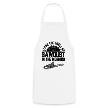 I Love the Smell of Sawdust funny Saw Quotes - Kochschürze - Weiß - Vorne - AI Model Male 185 dark (185cm)