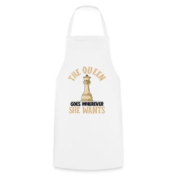 Chess Piece - Cooking Apron - white - Front - AI Model Male 185 dark (185cm)