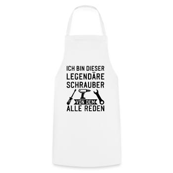 Ich bin dieser Legendäre Schrauber Handwerker - Kochschürze - Weiß - Vorne - AI Model Male 185 dark (185cm)