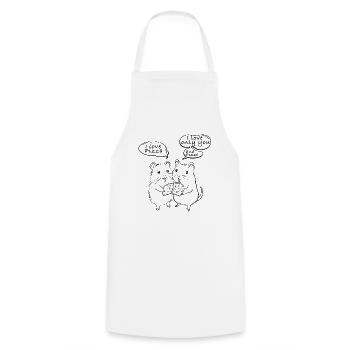 I love Pizza Meerschweinchen - Kochschürze - Weiß - Vorne - AI Model Male 185 dark (185cm)