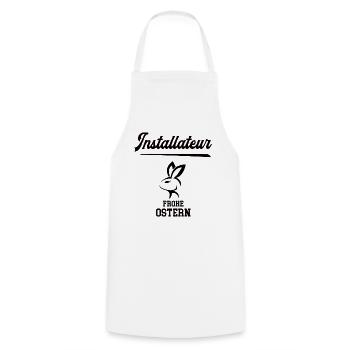 Installateur Ostern Geschenk Klempnerei Meister - Kochschürze - Weiß - Vorne - AI Model Male 185 dark (185cm)