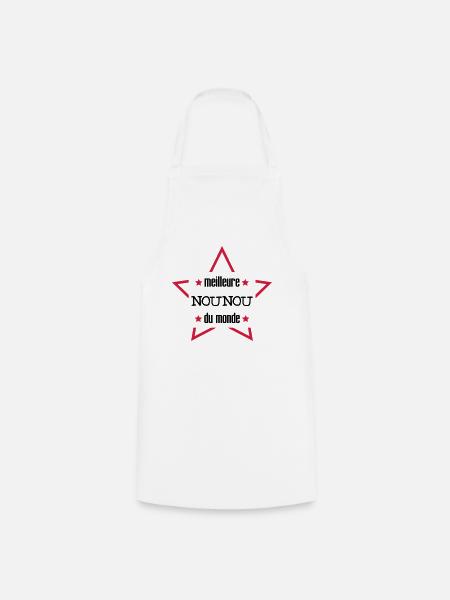 Meilleur Nounou / Nourrice / Bébé / Enfant / Baby - Tablier de cuisine - blanc