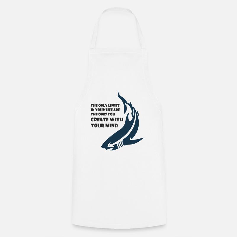 shark shark quote - Cooking Apron - white