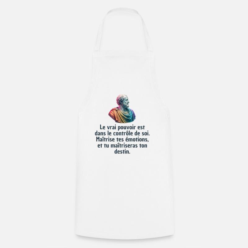 T-shirts Stoïcisme : L'inspiration à portée de soi - Tablier de cuisine - blanc
