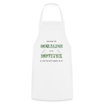Un coup de motivex et de moraline - Tablier de cuisine - blanc - Devant - AI Model Male 185 dark (185cm)