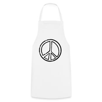 peace sign - Cooking Apron - white - Front - AI Model Male 185 dark (185cm)