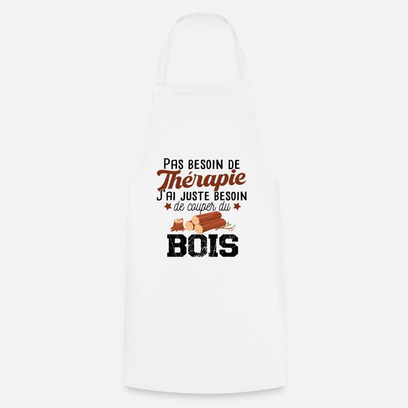 Bûcheron Forestier élagueur métier Forêt Bois - Tablier de cuisine - blanc