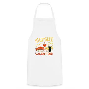 Sushi is my Valentine funny saying cute kawai gift - Kochschürze - Weiß - Vorne - AI Model Male 185 dark (185cm)