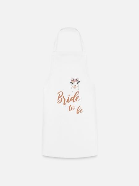 Bride to be Braut Alpaka Lama JGA Junggesellin - Kochschürze - Weiß
