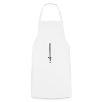 Épée d'épée de chevalier vintage - Tablier de cuisine - blanc - Devant - AI Model Male 185 dark (185cm)