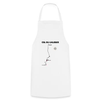 Col du Galibier 2642 m serpentine in France - Cooking Apron - white - Front - AI Model Male 185 dark (185cm)