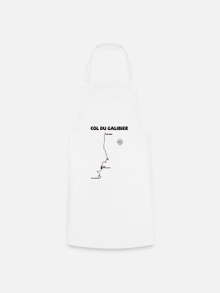 Col du Galibier 2642 m serpentine in France - Cooking Apron - white