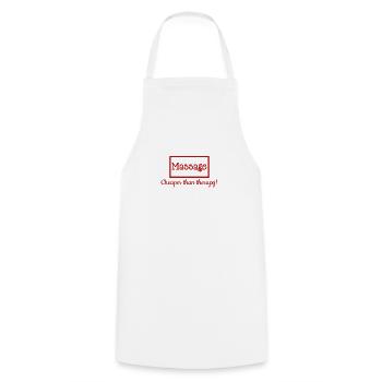 Massage Therapeut Geschenke Massage billiger als - Kochschürze - Weiß - Vorne - AI Model Male 185 dark (185cm)