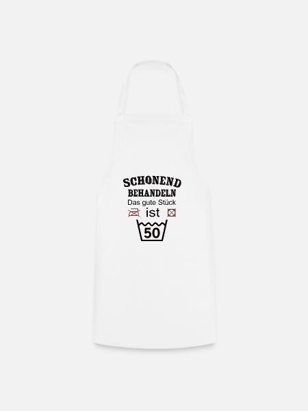 Schonend Behandeln Geschenk zum 50. Geburtstag - Kochschürze - Weiß