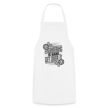 Engineering Gifts Engineering is Hard Get Over It - Cooking Apron - white - Front - AI Model Male 185 dark (185cm)