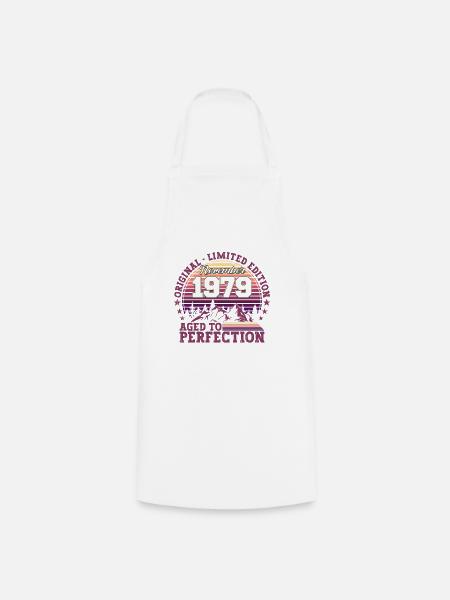 Jahrgang 1979 Geburtstag Geschenk November - Kochschürze - Weiß