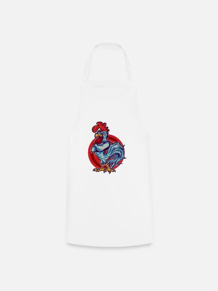 Rooster Hahn - Kochschürze - Weiß
