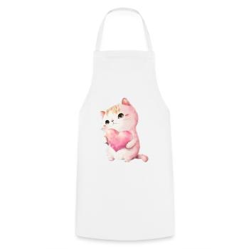 Mignon bébé chat maman enfants T-shirt - Tablier de cuisine - blanc - Devant - AI Model Male 185 dark (185cm)