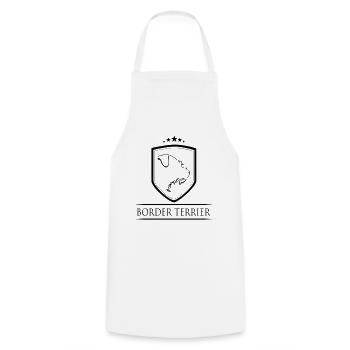 BORDER TERRIER COAT - Tablier de cuisine - blanc - Devant - AI Model Male 185 dark (185cm)