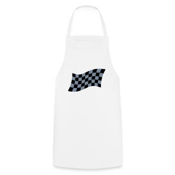 Racing Flag - Cooking Apron - white - Front - AI Model Male 185 dark (185cm)