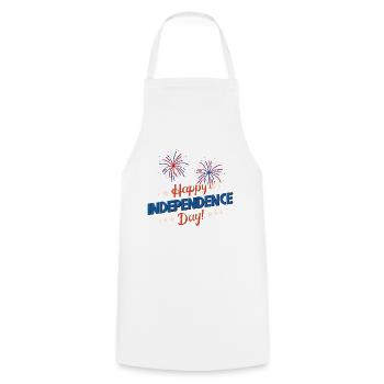 4 of july, happy independence day - Cooking Apron - white - Front - AI Model Male 185 dark (185cm)