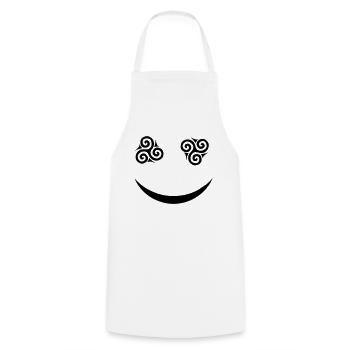 triskel smile triskel brittany eye - Cooking Apron - white - Front - AI Model Male 185 dark (185cm)