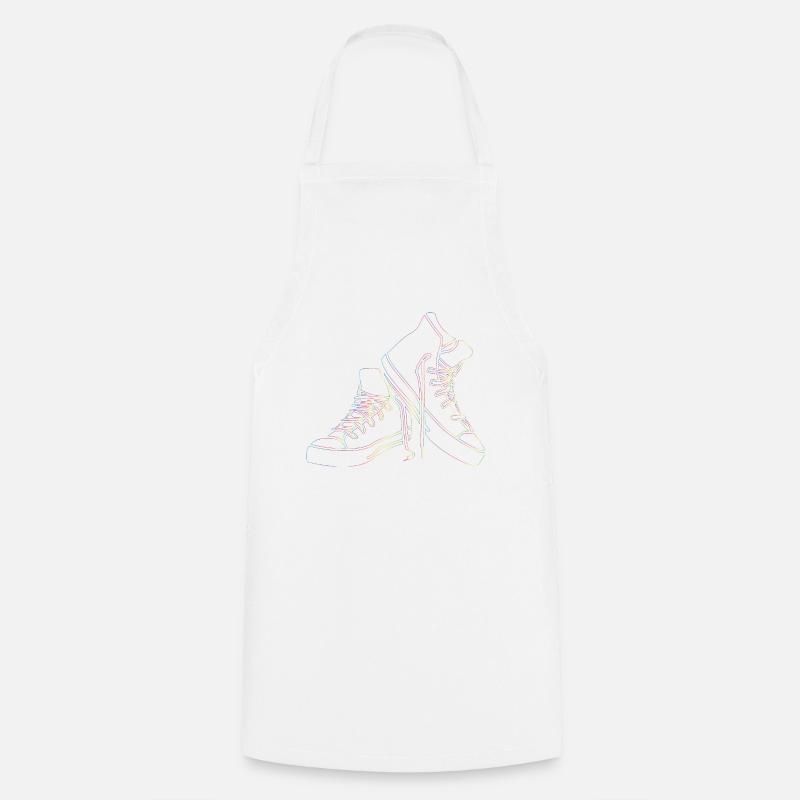 Sneaker Regenbogen - Kochschürze - Weiß