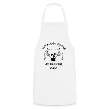 Bird Watching Bird Watching Birding Coffee - Cooking Apron - white - Front - AI Model Male 185 dark (185cm)