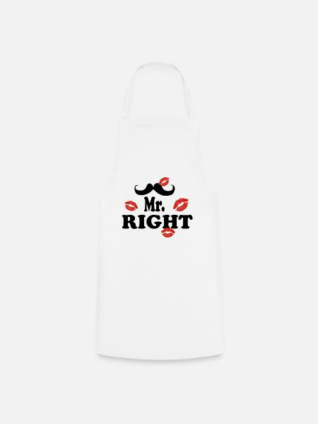 mr. right - Kochschürze - Weiß