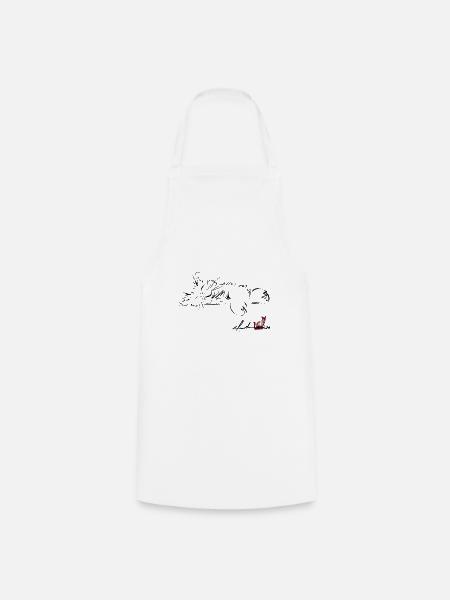 SCHLAFENDE KATZE - Kochschürze - Weiß