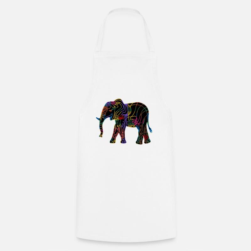 elephant - Cooking Apron - white
