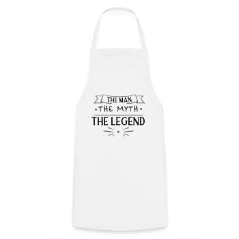 The Man The Myth The Legend Gift Idea Father's Day - Cooking Apron - white - Front - AI Model Male 185 dark (185cm)