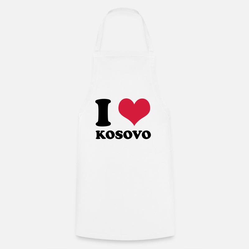 i love kosovo - Cooking Apron - white