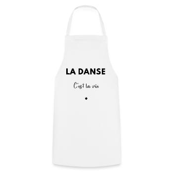 La danse c’est la vie - Tablier de cuisine - blanc - Devant - AI Model Male 185 dark (185cm)