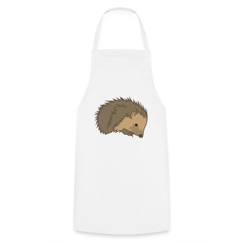 Hedgehog - Cooking Apron - white - Front - AI Model Male 185 dark (185cm)